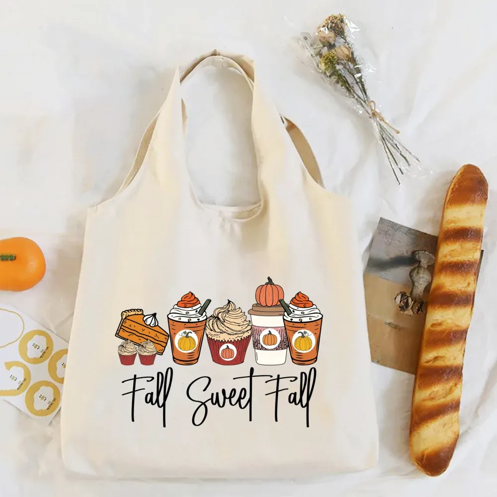 sac à bandoulière imprimé pumpkin spice & jesus christ, automne, thanksgiving, halloween, sacs en toile, sac à main fourre-tout festif, cadeau pour elle