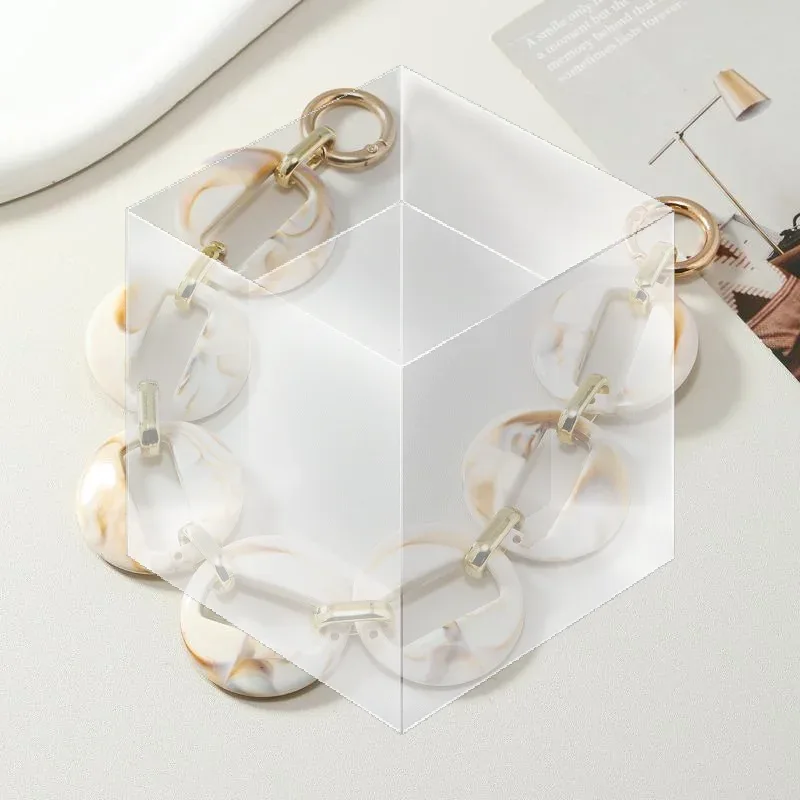 chaînes de sac à main en acrylique 34 cm – design tendance – sangle de remplacement diy pour sac fourre-tout ou bandoulière – accessoire quotidien