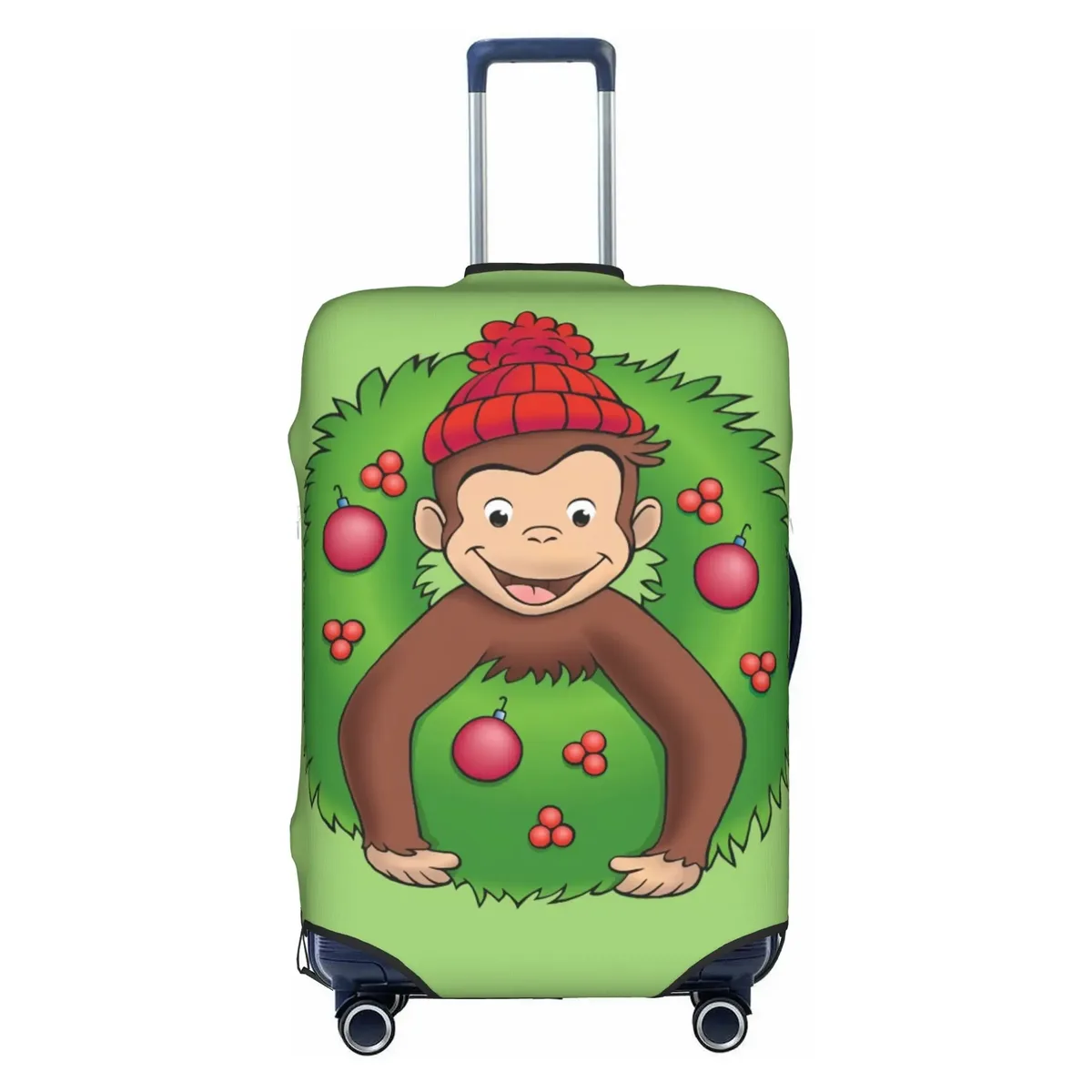 housse de valise anti-poussière, motif dessin animé curious george funny tv monkey anime, protection pour bagages de 18 à 32 pouces