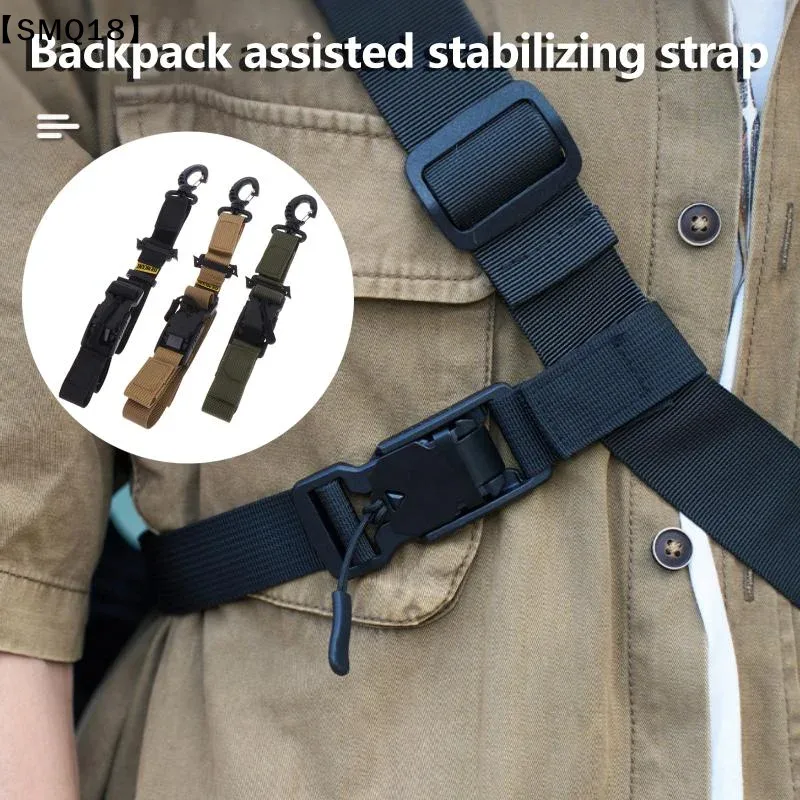sangle de stabilisation pour sac à dos à trois points, sangle fixe pour sac de poitrine à dégagement rapide, réglable pour sacs à bandoulière et sacs messager【smq】