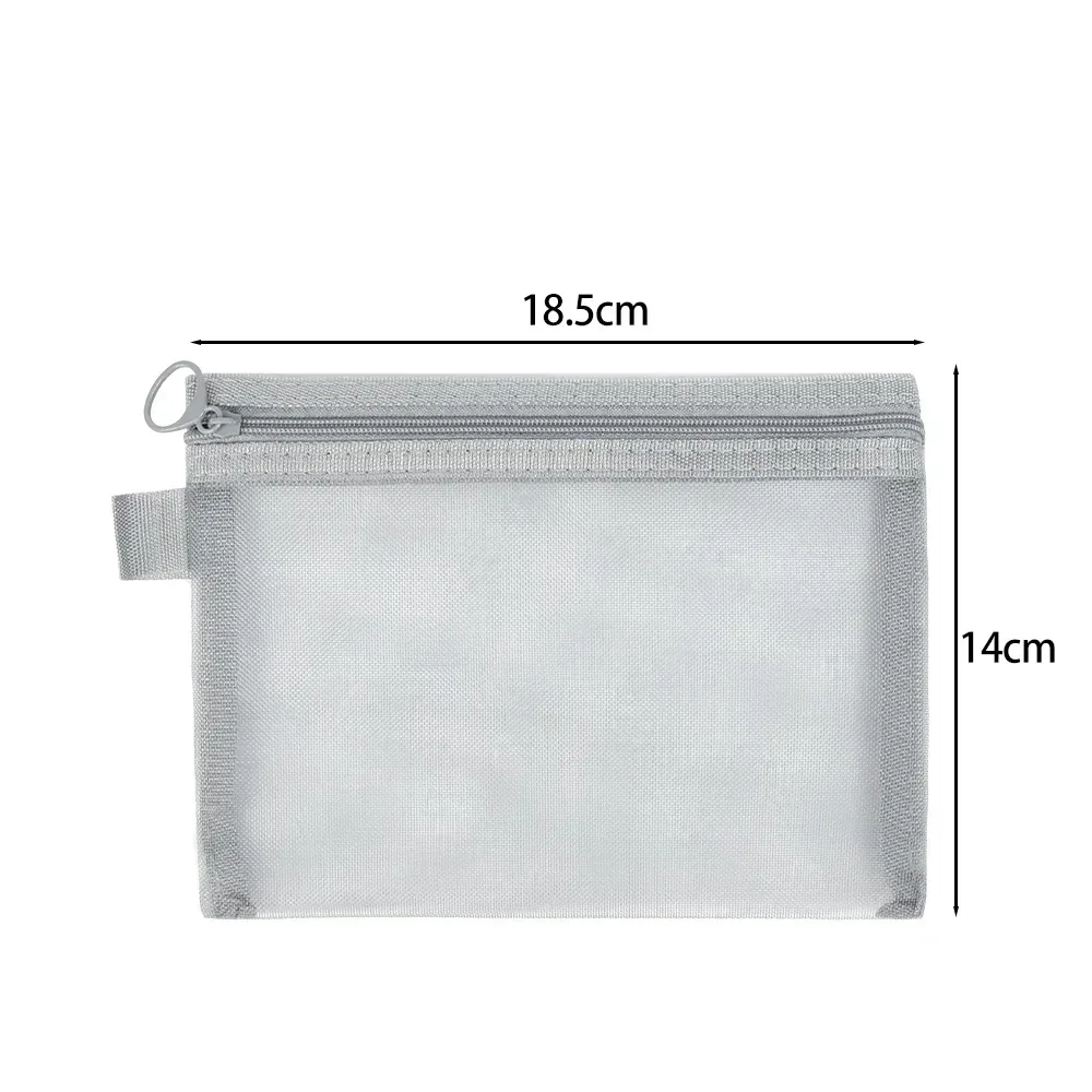sacs à cosmétiques transparents en maille, 1/12 pièces, petit grand sac de maquillage noir, étui de rangement de toilette de voyage portable, pochette de rangement de rouge à lèvres