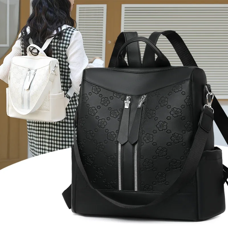 sac à dos antivol de grande capacité pour femmes, sac à main de voyage en cuir, sac à bandoulière élégant pour dames, travail, collège, usage quotidien