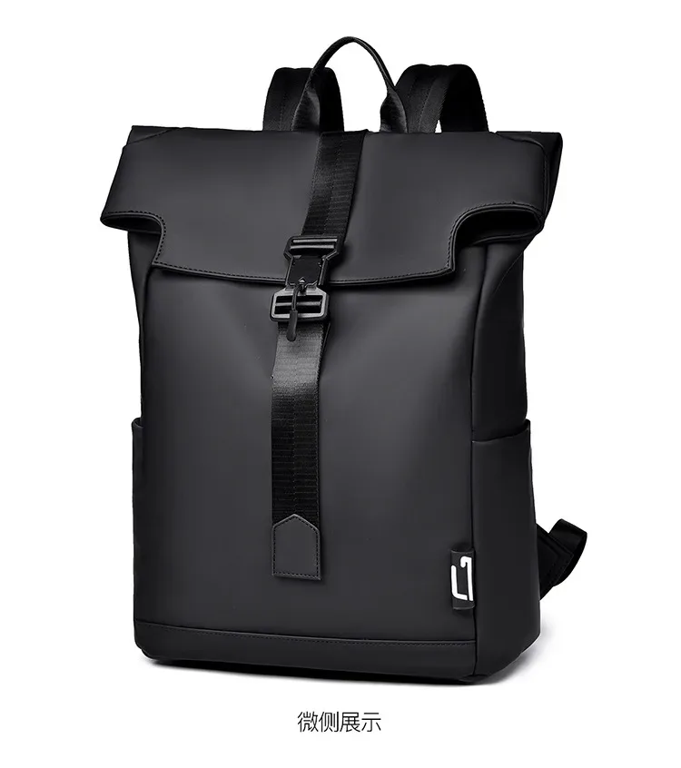 sac à dos à rabat imperméable, grande capacité, décontracté, pour ordinateur portable, idéal pour les affaires, l'école, les trajets quotidiens, les étudiants et le bureau.