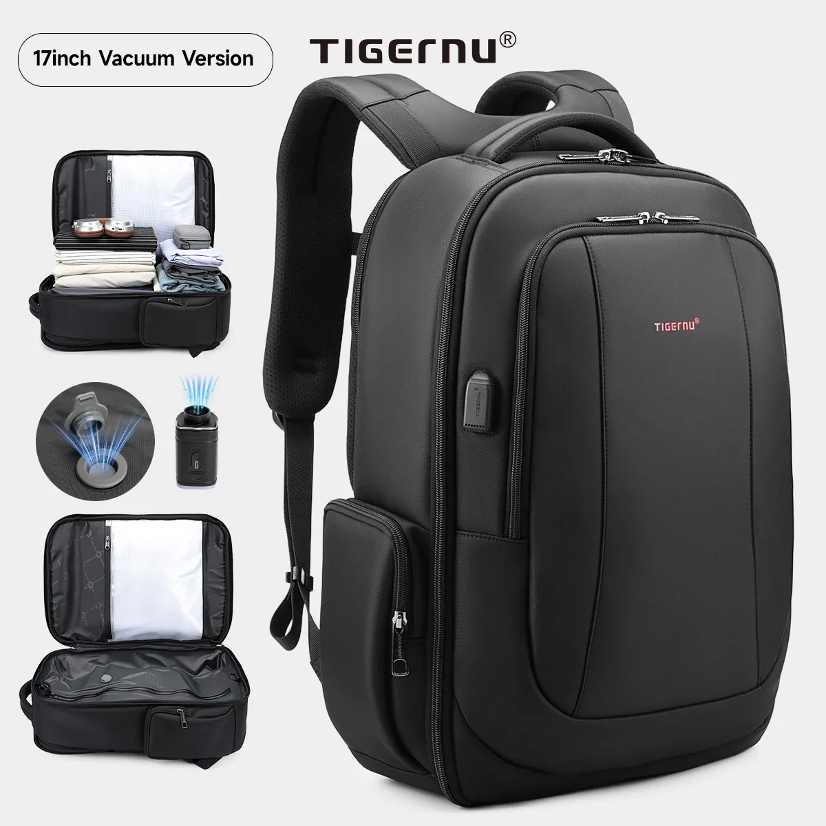 tigernu sac à dos en nylon imperméable femme hommes sac à dos pour 15.6 ordinateur portable sac pour ordinateur portable mochilas sacs à dos scolaires sac mâle sac à dos