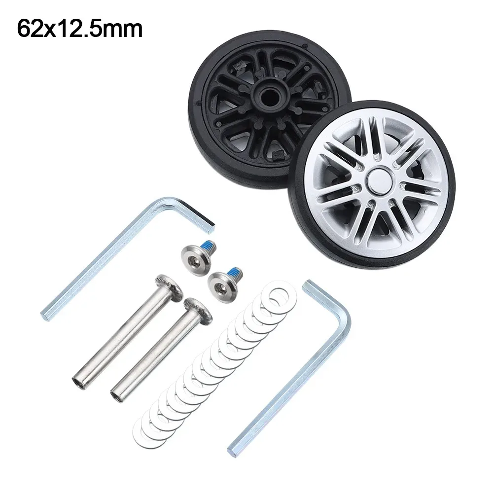 roues de remplacement universelles pour valise, résistantes à l'usure, silencieuses, avec vis, roues de bagage