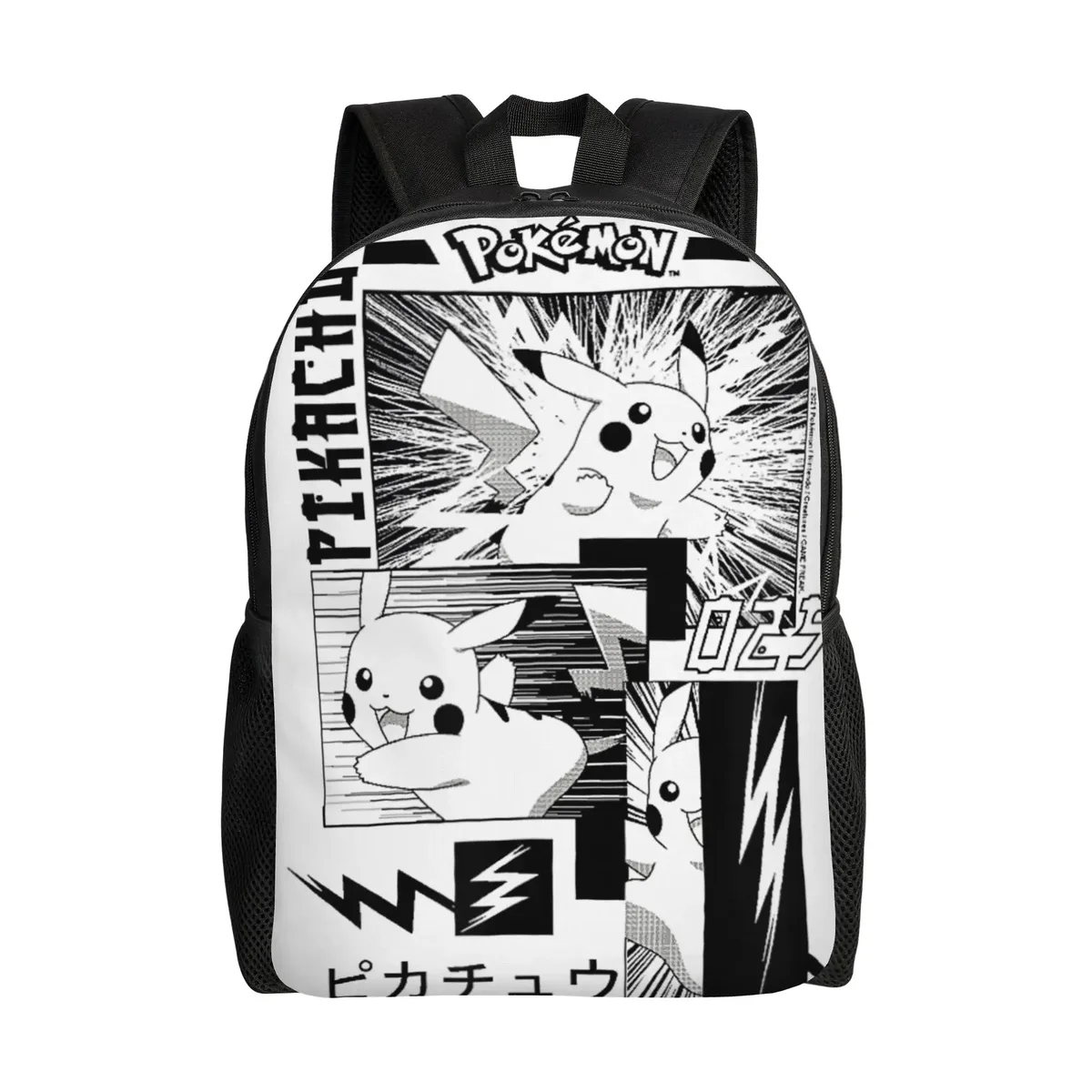 sacs à dos pokemon pikachu anime lightning scence daypack mochila school retro sac à dos lavable