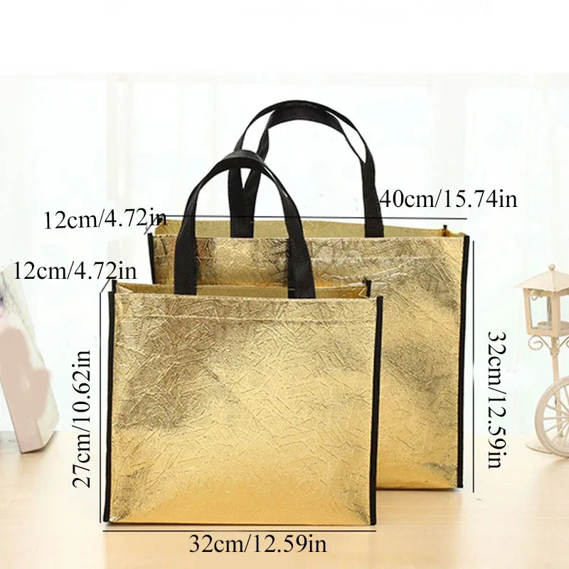 sac de courses réutilisable pour femmes, sacs de rangement de voyage en toile de grande capacité, sac à main à paillettes laser pour épicerie, fourre-tout en toile écologique