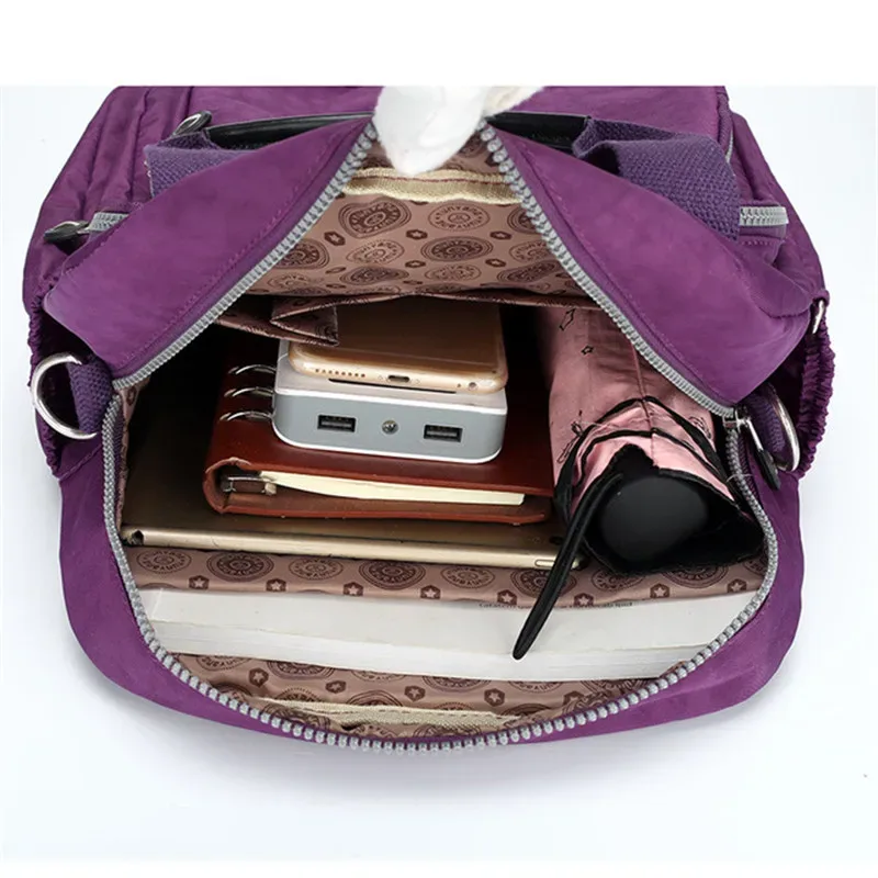 sac à dos en nylon imperméable pour femmes, sac à dos de loisirs pour filles, sac d'école de voyage, mode de créateurs coréens initiés