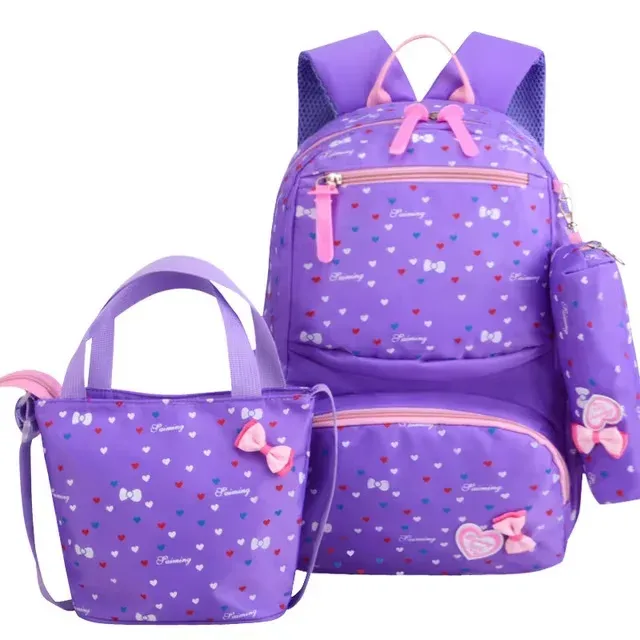 bunnyfly ensemble de 3 sacs à dos scolaires pour enfants, sac à dos tendance et adorable pour filles, étudiants, mochila sac