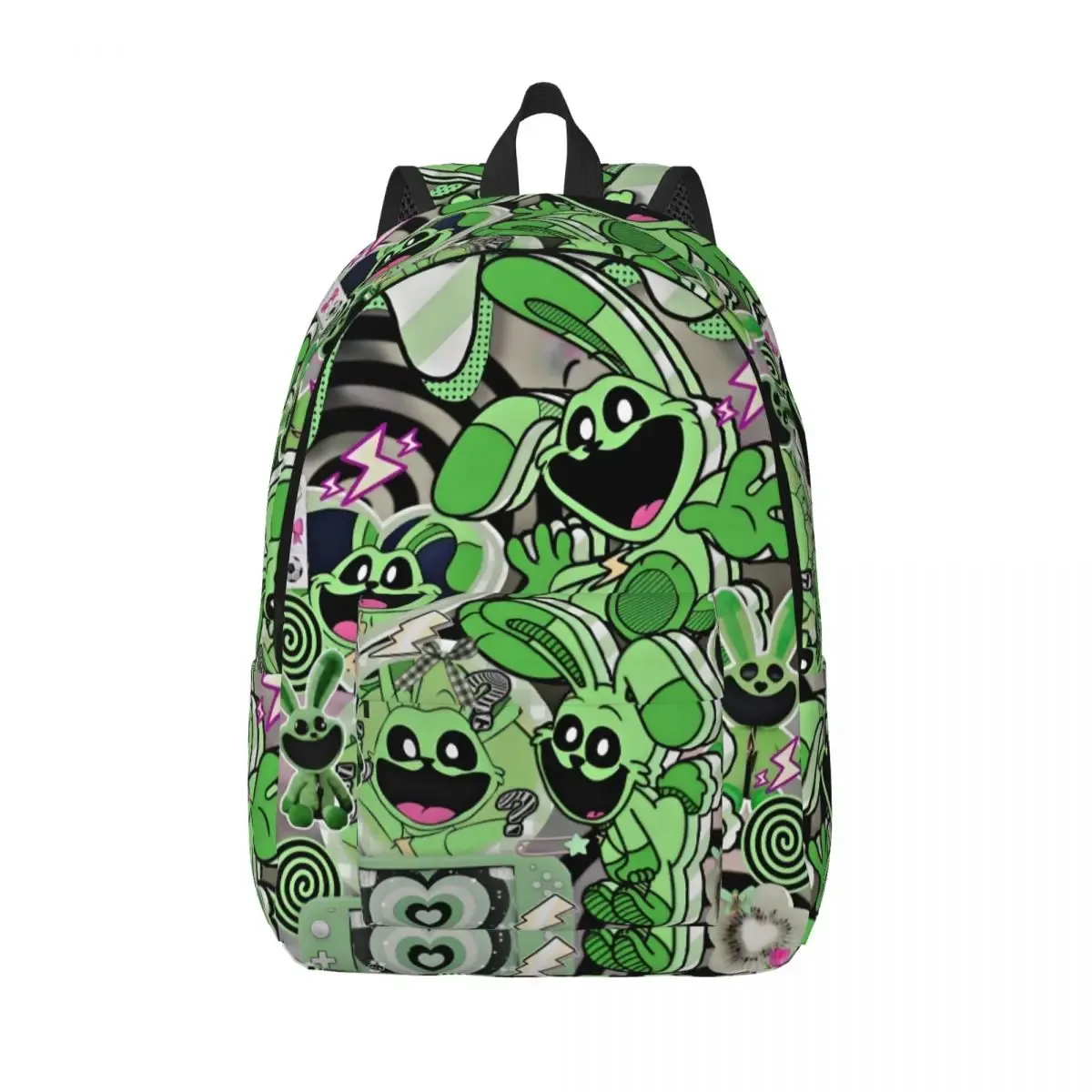 sac à dos en toile personnalisé avec impression 3d de créatures souriantes pour garçons et filles, sacs de voyage pour collège et école, sac à livres pour ordinateur portable de 15 pouces