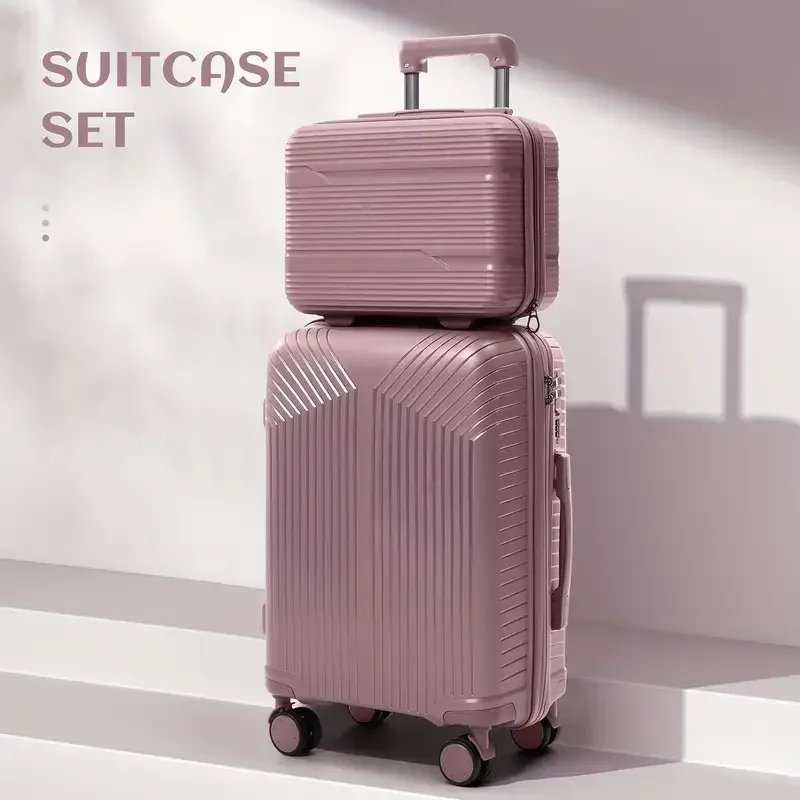 valise de cabine durable en matériau pp, fermeture à glissière et verrouillage par mot de passe, voyage d'affa