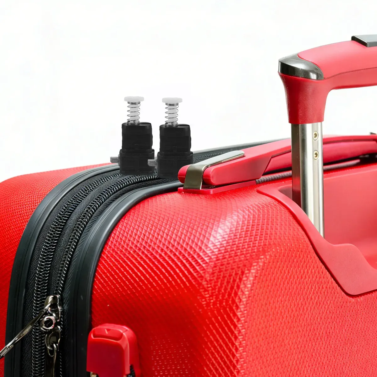2 pièces de rechange pour poignée de bagage, clips de poignée télescopique professionnels, verrouillage par bouton-poussoir, remplacement pour tige télescopique de valise