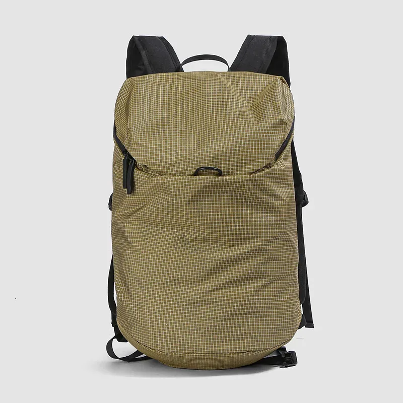 sac à dos décontracté en nylon léger à carreaux pour les trajets quotidiens, les voyages, les étudiants – tendance, simple et résistant à l'usure