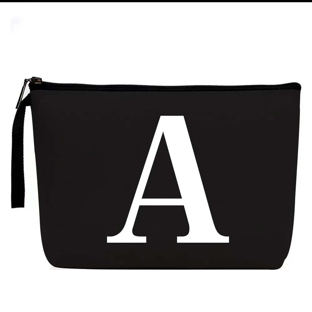 sac à cosmétiques à motifs de lettres, trousse de maquillage, organisateur d'articles de toilette, pochette de rangement de lavage, étui de maquillage pour cadeaux de mariage