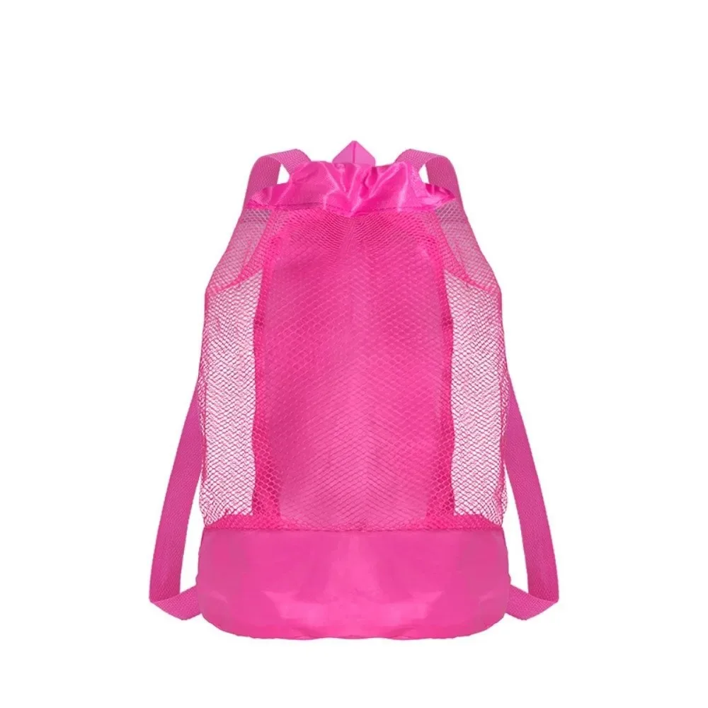 sac à dos de plage résistant au sable, fermeture à cordon, sac de plage en maille extra-large, bretelles réglables, sac de collecte de coque, sac de voyage