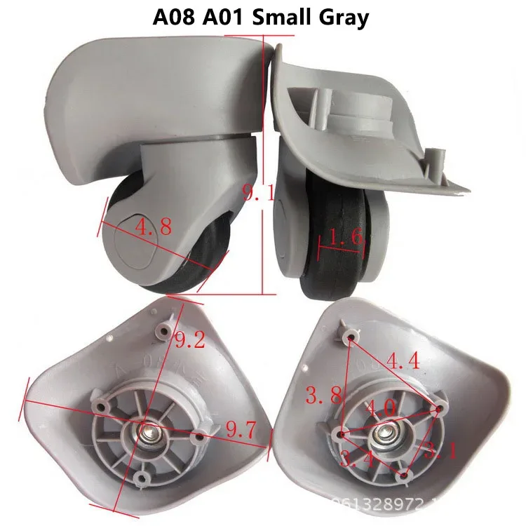 a01 a08 a-08 roues d'avion silencieuses boîtier de chariot bagages roue universelle valise réparation accessoires roues de remplacement roulette