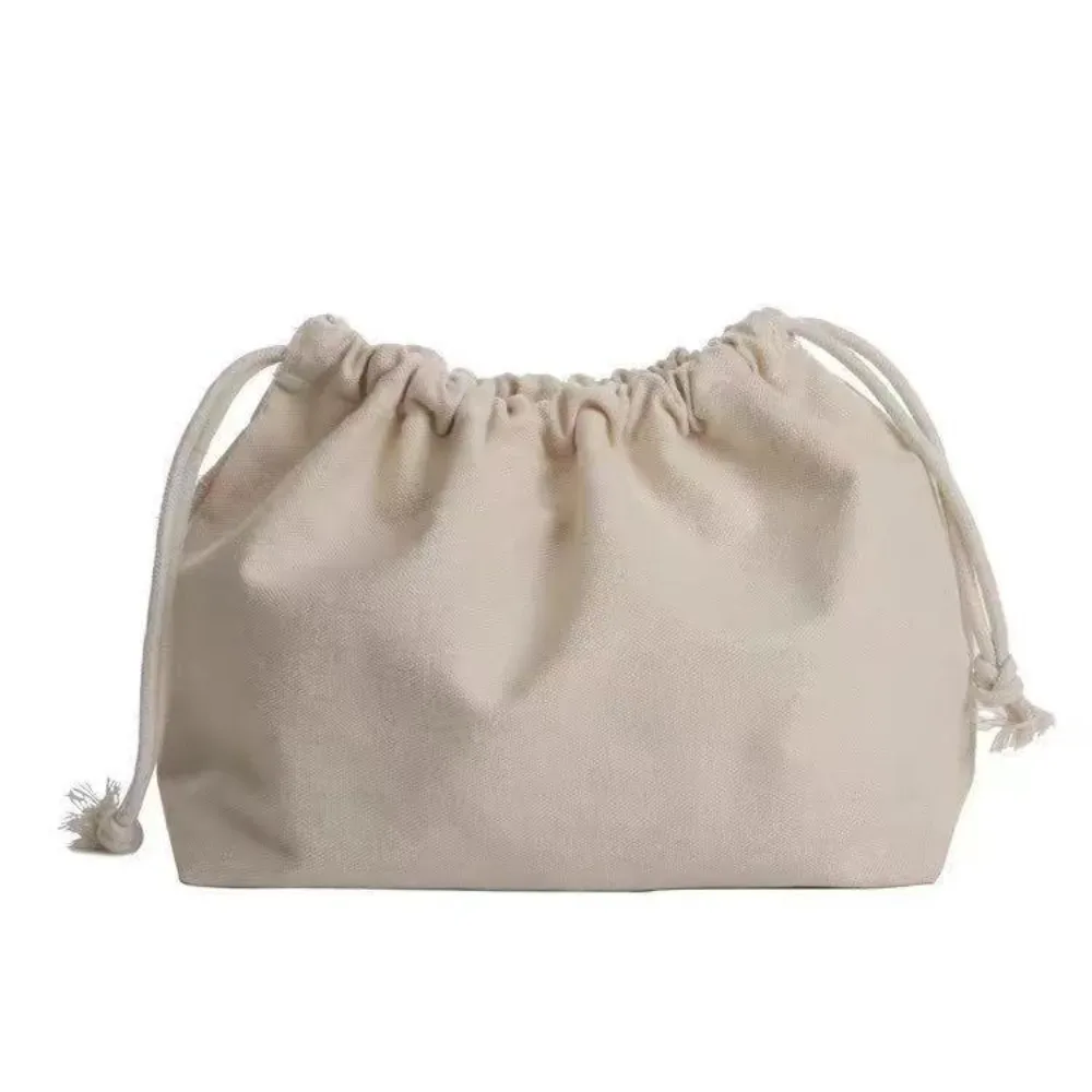 sacs cosmétiques portables en toile avec cordon de serrage, sacs de toilette réutilisables souples, sacs organisateurs de bijoux pour femmes