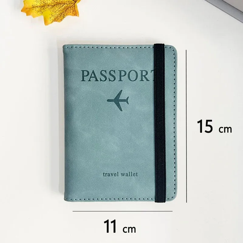 rfid anti blocage mince porte-passeport housse portefeuille de voyage pour hommes femmes multi-fonction id porte-carte bancaire accessoires