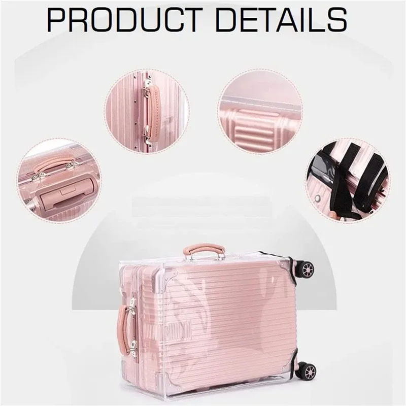 housse de protection pour bagages entièrement transparente, étanche à la poussière, durable, accessoires de voyage, étui en pvc, nouvelle collection