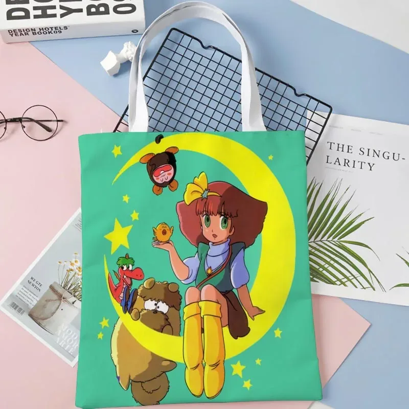 sac fourre-tout minky momo anime pour femme, sacs à provisions réutilisables, sac à main, cuillère à soupe, pliable, coton, initié au gril, fille, 1016wjy