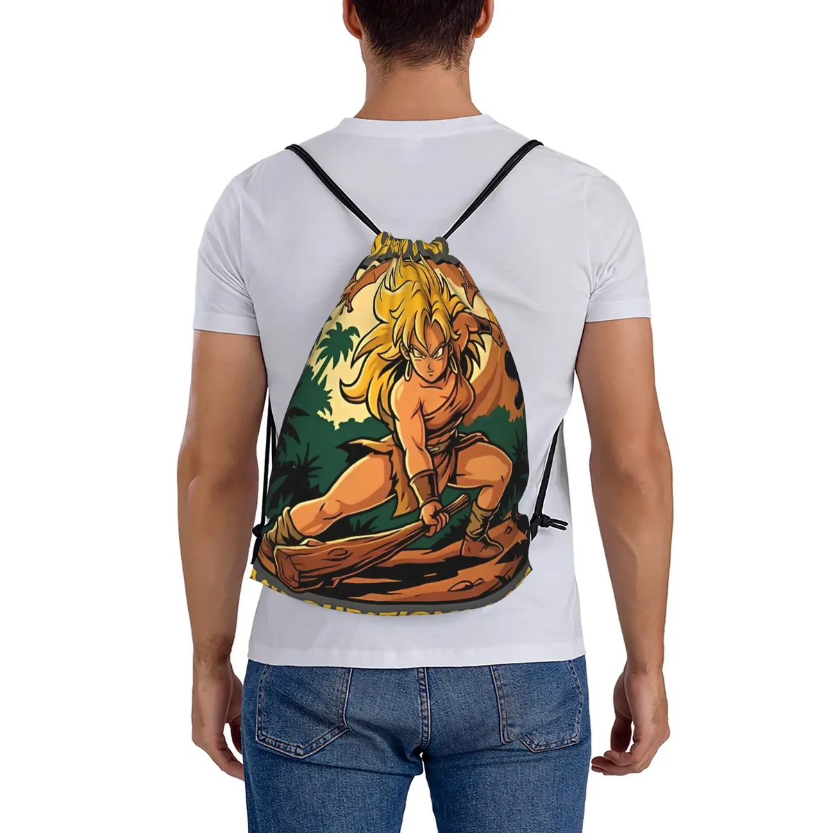 c-chrono trigger ayla sacs à cordon portables pour randonnée, sac à dos de sport, sac à dos de rangement, cadeau