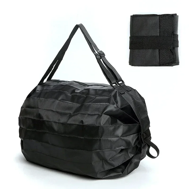 sac de shopping pliable pour femmes, fourre-tout de grande capacité, organisateurs de voyage en nylon, sacs de shopping portables à fermeture éclair pour marché