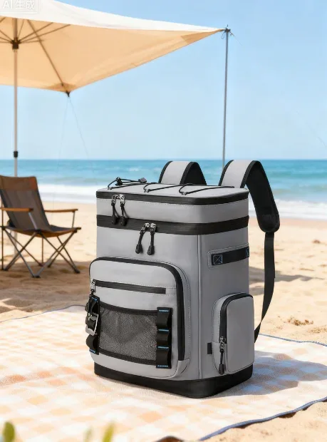 Sac à dos isotherme étanche pour 48 canettes, sac à dos isotherme souple grande capacité, sac isotherme pour déjeuner 4 personnes