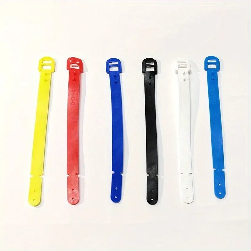20 sangles d'étiquettes de bagage en silicone, sangles d'étiquettes de bagage en PVC avec colle colorée, cordes de suspension pour étiquettes de bagage