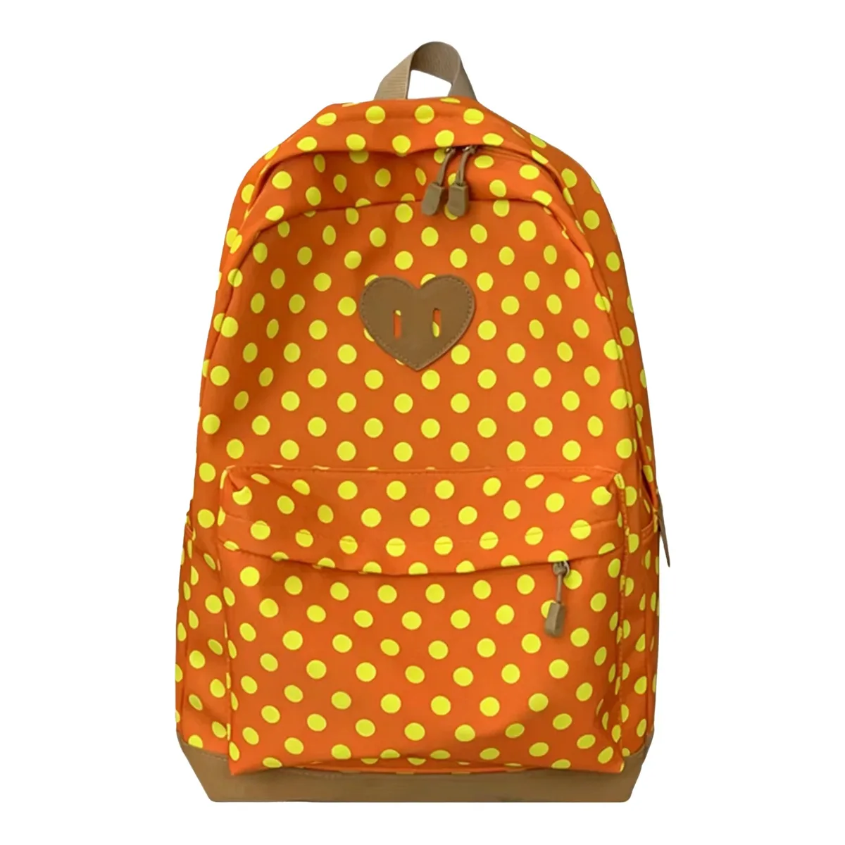 sacs d'école rétro portables pour femmes avec fermeture éclair, sac à dos esthétique à pois, sac à dos d'école rétro léger pour le travail et les voyages
