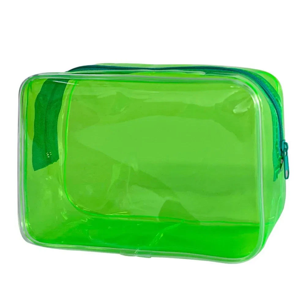 trousse de toilette en msi transparente en pvc colorée, sac de voyage, grande capacité, poudres de maquillage, évaluation cosmétique