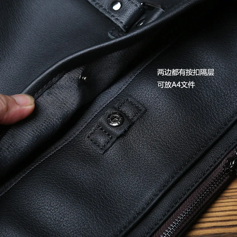 nzpj – mallette en cuir véritable pour hommes, sac à main en cuir de vachette naturelle, sac d'affaires décontracté, sac à bandoulière pour ordinateur portable 16 pouces