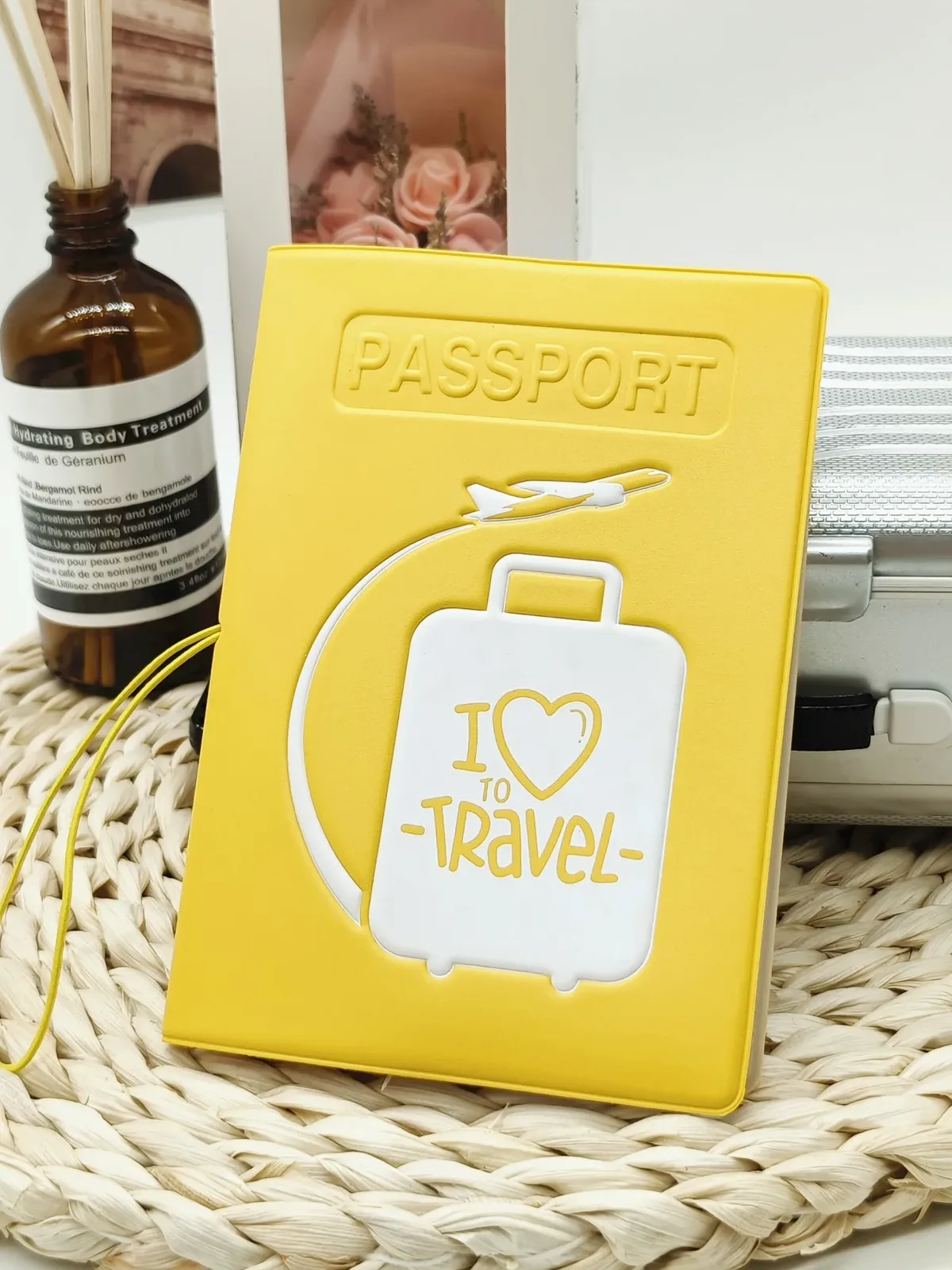 1 pièce, je voyage beaucoup, housse/étui de passeport créatif 3D, accessoires de voyage pour les vols, pour femmes ou hommes, pour étudiants
