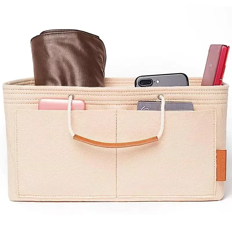 sac intérieur pour lv neverfull, sac à insérer en feutre, sac à main de maquillage, organisateur, sac à main de voyage, sacs à cosmétiques portables à fermeture éclair, fourre-tout de rangement