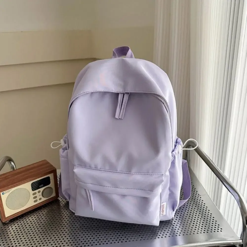 sac à dos imperméable de couleur unie, petit paquet, style coréen, sac à bandoulière pour étudiant, sac à main décontracté pour l'extérieur