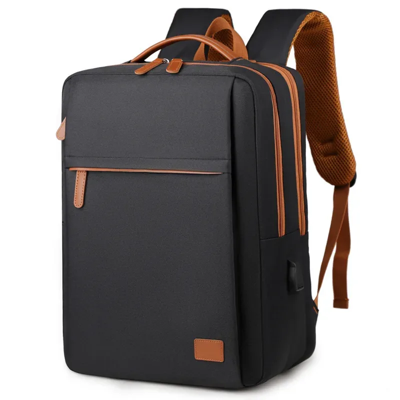 Sac à dos USB pour hommes, sac à dos étanche pour loisirs et voyage, cartable pour étudiants, grande capacité, pour ordinateur portable