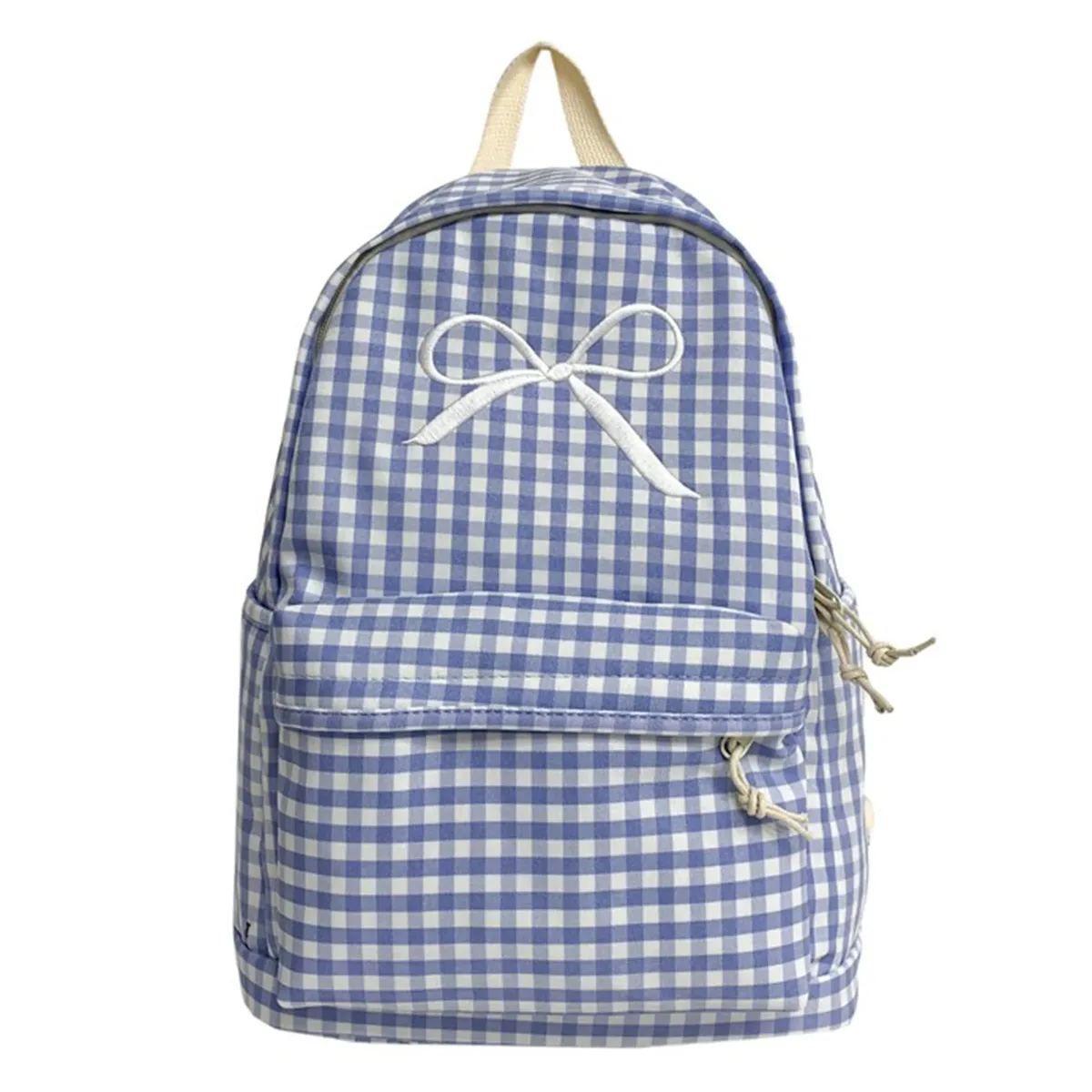 sacs à dos de campus élégants, grande capacité, en nylon souple, style preppy, multi-poches, sac de voyage décontracté, sacs à dos pour trajets quotidiens et travail.