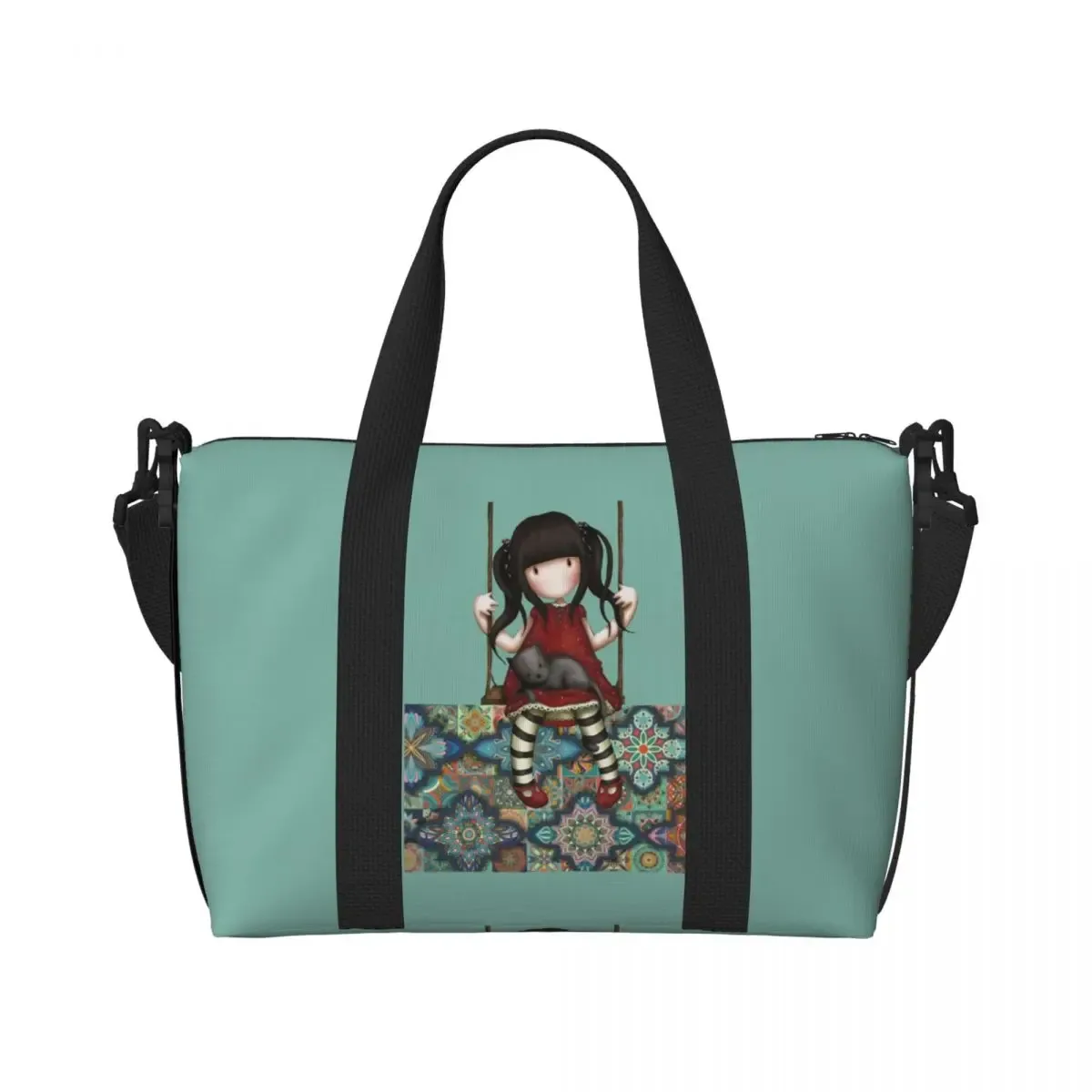 s-santoro-s g-gorjuss-s sac de voyage de plage sacs fourre-tout de grande capacité pour salle de sport yoga femmes shopping sac à bandoulière