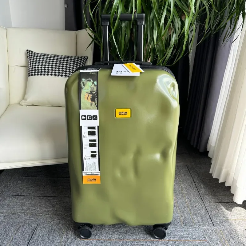 valise trolley concave-convexe, bagage cabine 20 pouces, valise de voyage, valise étudiante avec serrure à combinaison, bagage irrégulier 28 pouces
