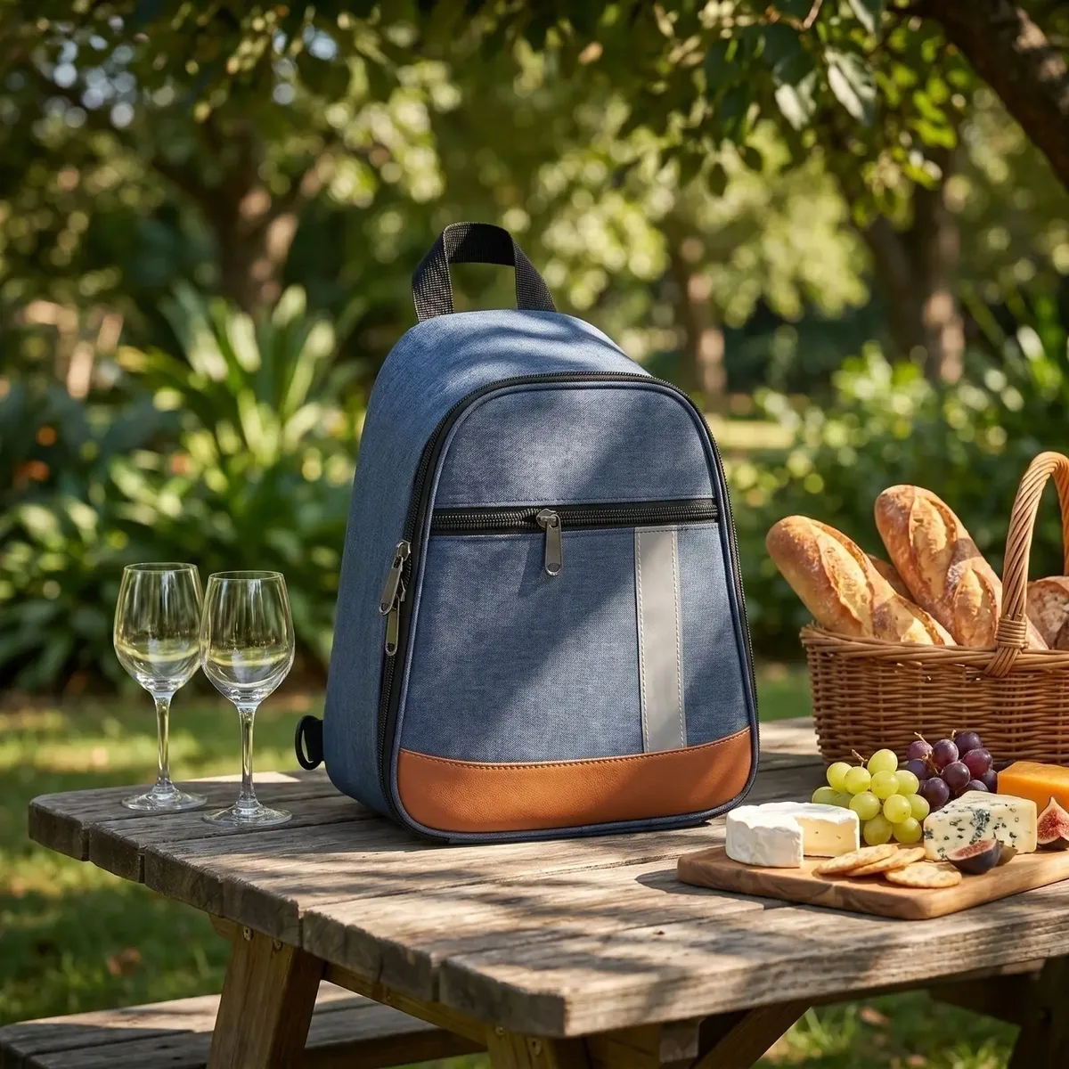 sac à dos isotherme multifonctionnel en tissu oxford grande capacité pour les voyages en plein air, sac isotherme pour pique-nique, sac à glace pour vin