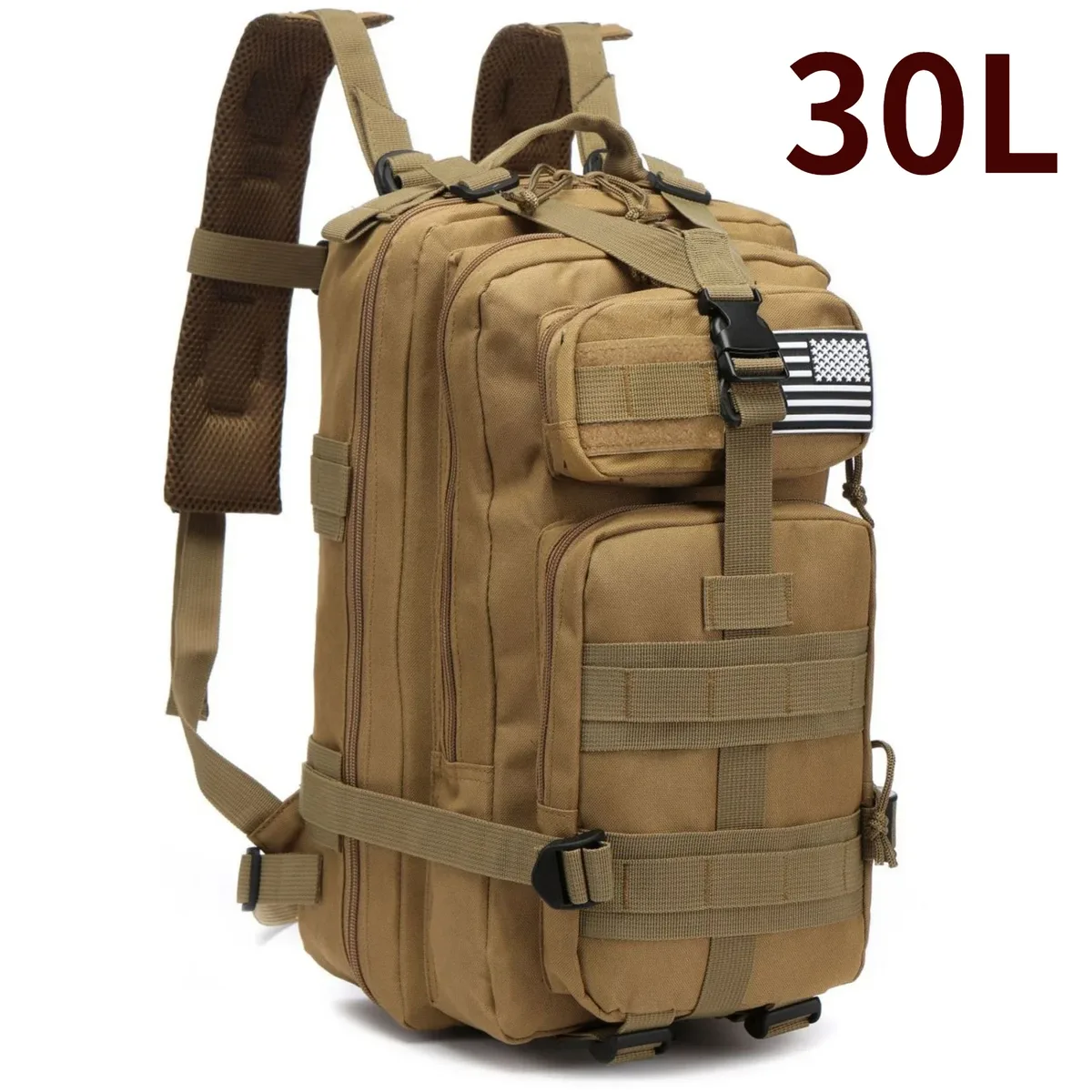sac à dos imperméable en nylon 1000d, capacité 30/50l, idéal pour le trekking, la pêche, la chasse, le camping et la randonnée