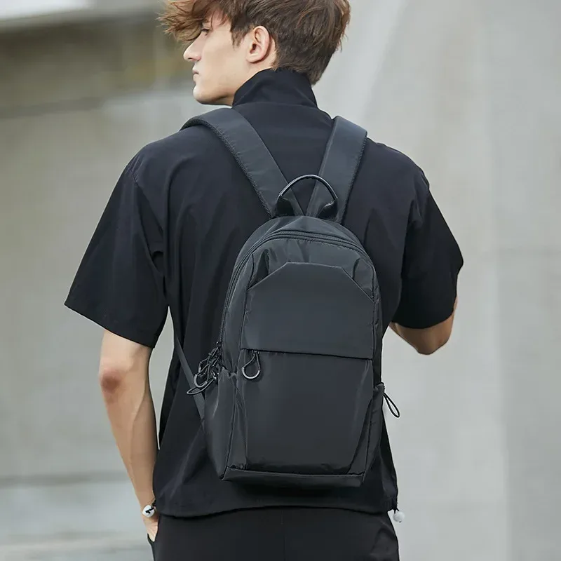 Petits sacs à dos de sport en plein air pour hommes, sac d'école pour hommes, mode Oxford grill, mini sacs de voyage initiés, sac à dos noir, 2024
