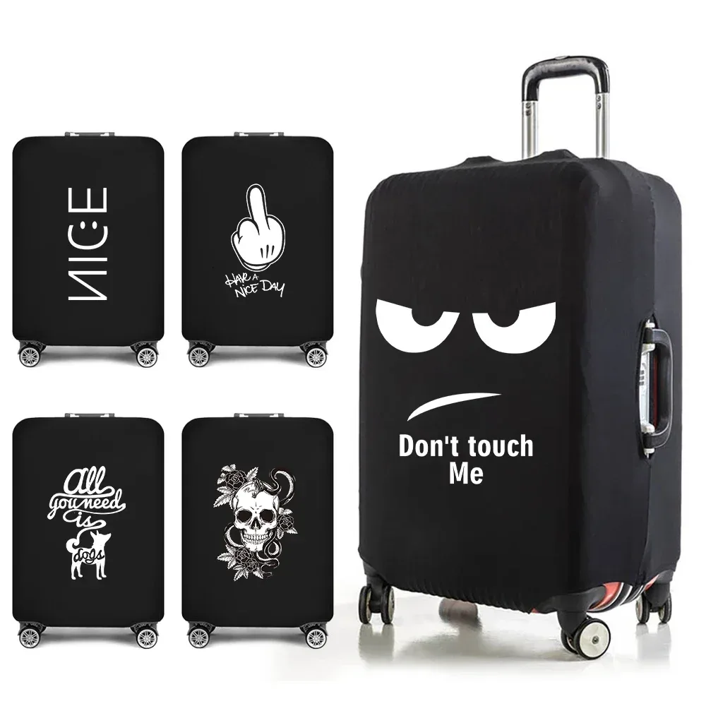 housse de valise essentielle de voyage à la mode, impression drôle pour accessoires de voyage de 18 à 32 pouce