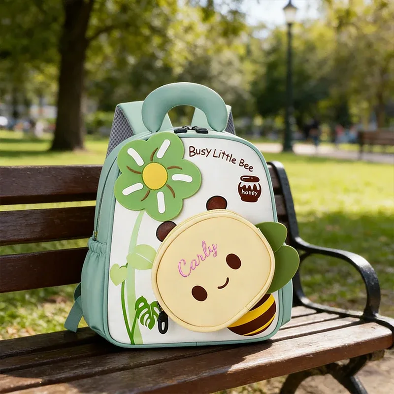 broderie personnalisée/style standard 2 options, sac à dos cartoon little bee, sac à dos mignon à double bandoulière, saison rentrée scolaire