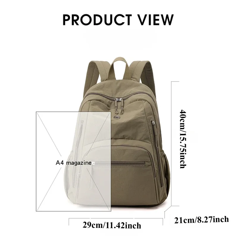 nouveau tissu en nylon imperméable léger grande capacité sac à dos à bandoulière série bouffante simple marée de déplacement dames sacs à bandoulière