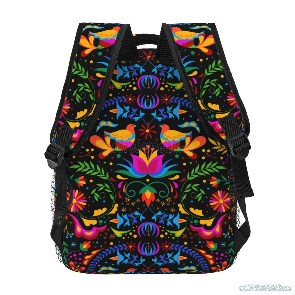 sacs à dos à fleurs mexicaines, motif ethnique, personnalisés, légers, décontractés, pour ordinateur portable, randonnée, salle de sport, voyage, sac à dos pour femmes