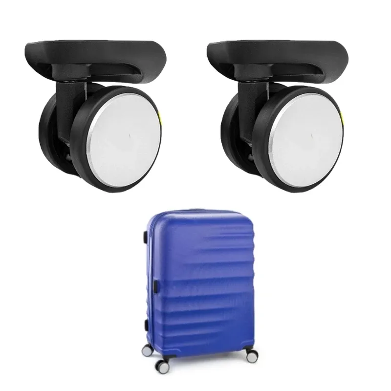 valise à roulettes universelle, valise de voyage, pièces de rechange, boîte à bagages, magasins de chocs, roues droites, bricolage, 1 paire