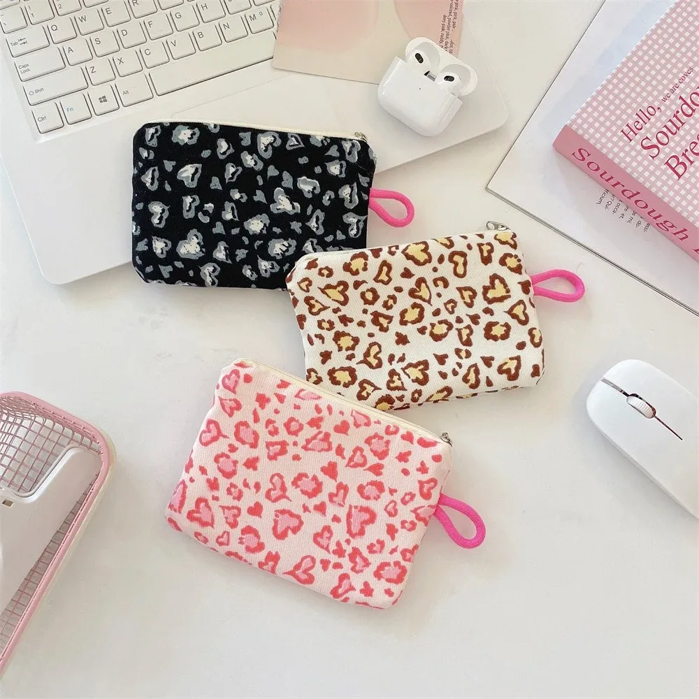 nouveau imprimé mini maquillage rouge à lèvres pochette de rangement porte-monnaie sac de carte mignon femmes cosmétique organisateur sac portable petit sac de rangement