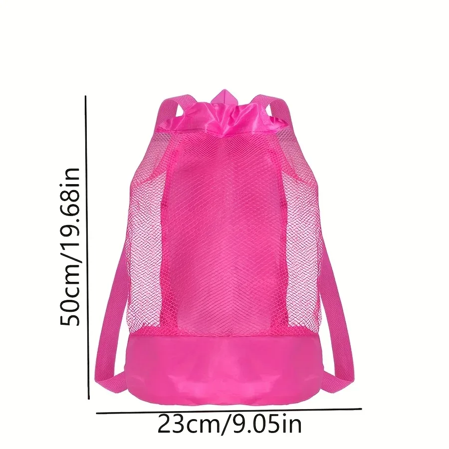 sac de plage personnalisé en filet avec cordon de serrage, sac à dos de rangement pour jouets de natation pour enfants, sac cadeau personnalisé pour les voyages d'été en bord de mer
