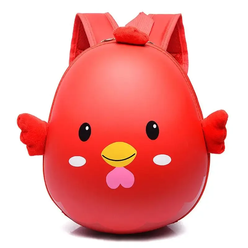 sac à dos pour enfants en forme de poulet de dessin animé, résistant à l'eau, à bretelles réglables, durable pour les enfants d'âge préscolaire, pour les trajets quotidiens à l'école