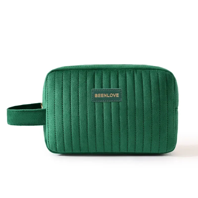 sac de rangement pour maquillage en velours pour la saison froide, grande capacité, pochette cosmétique pour pinceaux, cosmétiques, voyage, rangement quotidien